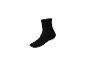 Schwarze kurze Socke auf weißem Hintergrund