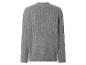 Grauer Zopfstrickpullover, Rückansicht.