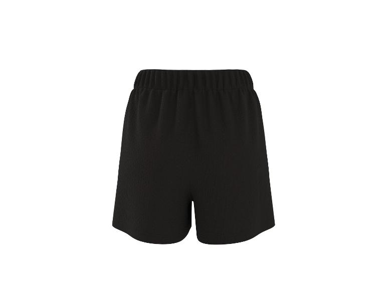 Schwarze Sportshorts mit elastischem Bund, für Herren oder Damen.