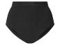 Schwarzer Damen-Slip mit hoher Taille und gerippter Textur.