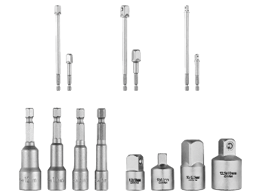 PARKSIDE® Stecknuss-Adapter- und Verlängerungs-Set / Stecknuss-Set / Stecknuss-Adapter-Set für Ratschen