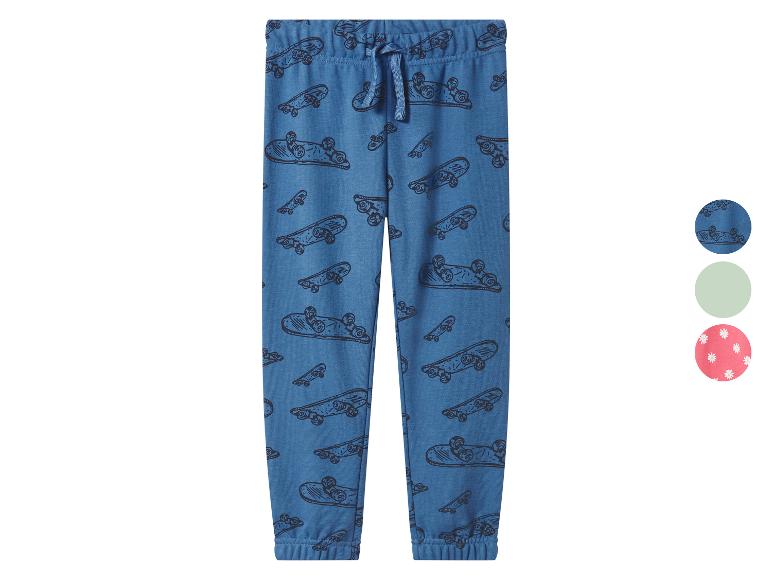 Blaue Kinder-Jogginghose mit Skateboard-Print und Kordelzug