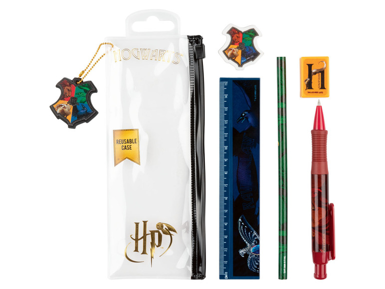 Gehe zu Vollbildansicht: Harry Potter Schreibwaren Set, wiederverwendbarer PVC-Beutel - Bild 3