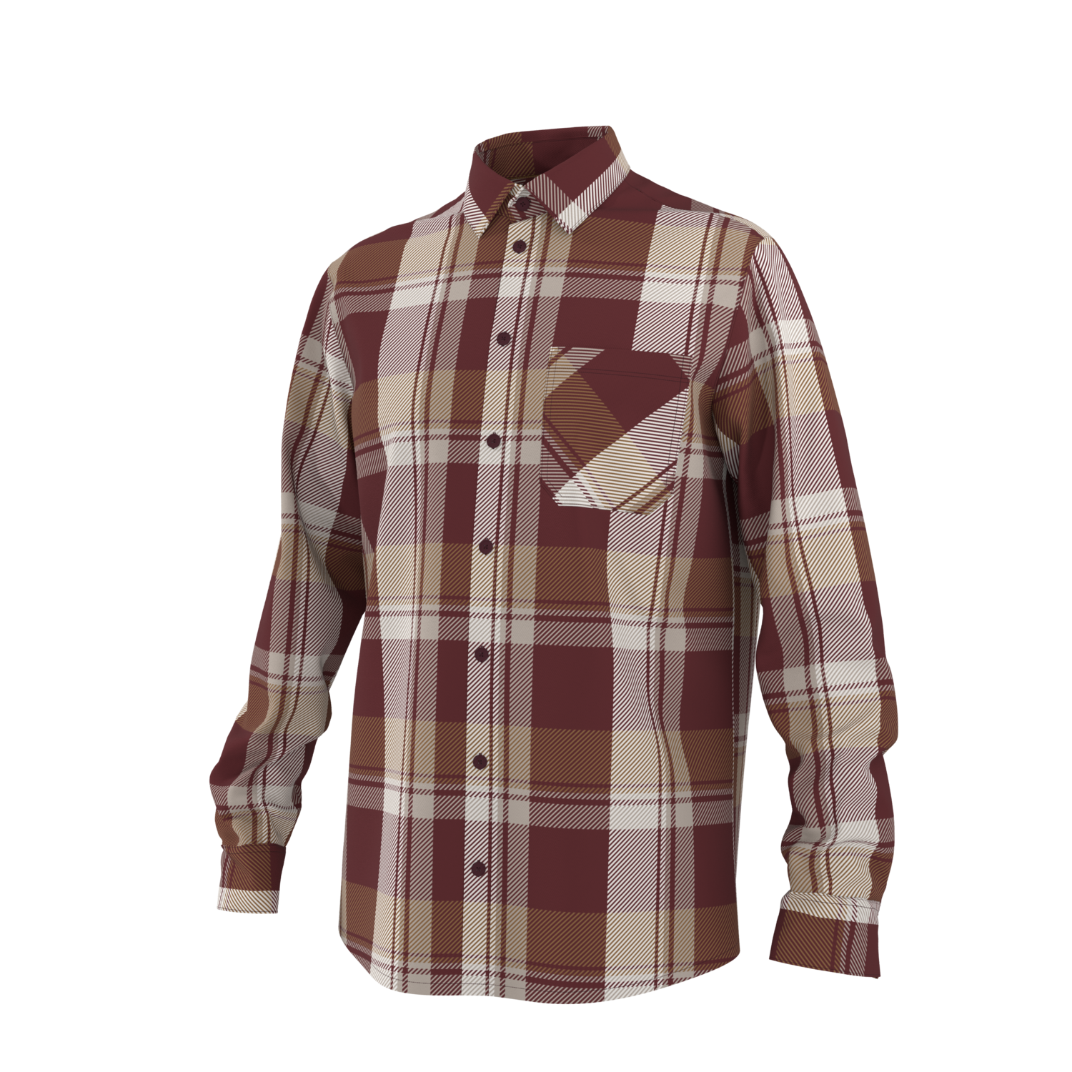 ESMARA MEN Herren Flanellhemd (rot/braun, XL (43/44)) – Bild 4 von 4