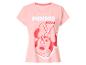 Rosa T-Shirt mit Minnie Maus Aufdruck und dem Text „MINNIE MOUSE“.