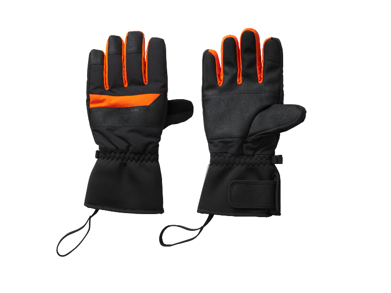 CRIVIT Premium Skihandschuhe in Schwarz und Orange
