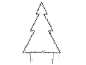 Weihnachtsbaum-Silhouette mit Lichtern, für Außendekoration
