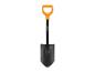 Schwarze Schaufel mit orangefarbenem D-Griff