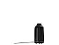 Schwarzer Aroma-Diffusor mit gerilltem Design und Basis mit Bedientasten.