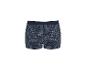 Dunkelblaue Herren-Boxershorts mit dezentem Muster.
