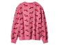 Rosa Sweatshirt mit Weihnachtsdackel- und Tannenbaum-Print