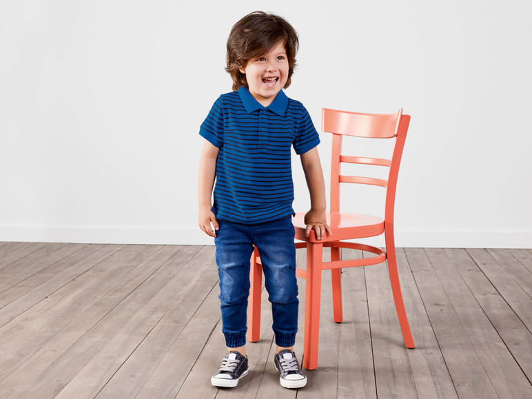 Gehe zu Vollbildansicht: lupilu® Kleinkinder Jungen Poloshirt, 2 Stück, mit Baumwolle - Bild 3