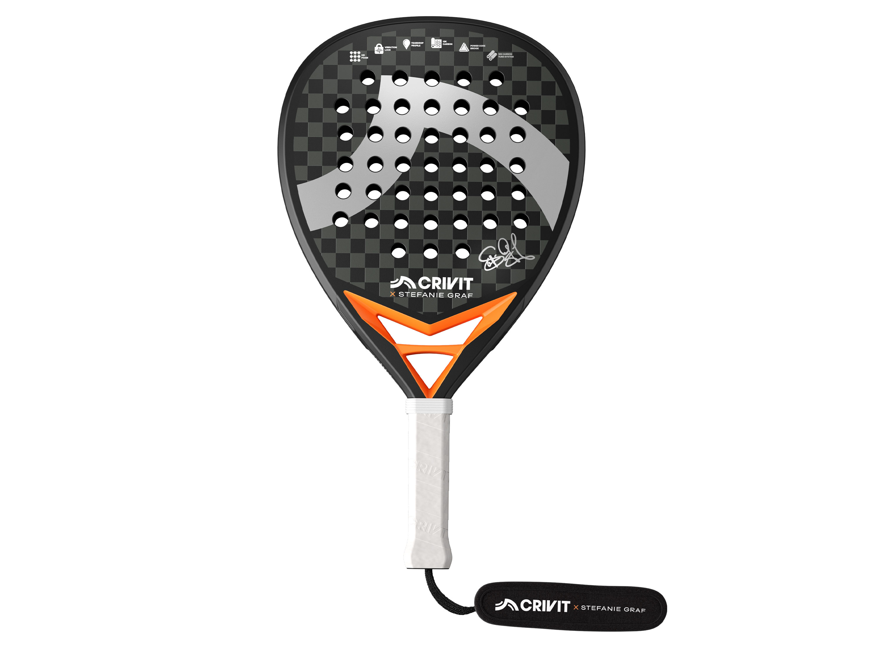 CRIVIT Padelschläger »12K Carbon PRO - Stefanie Graf« - 1