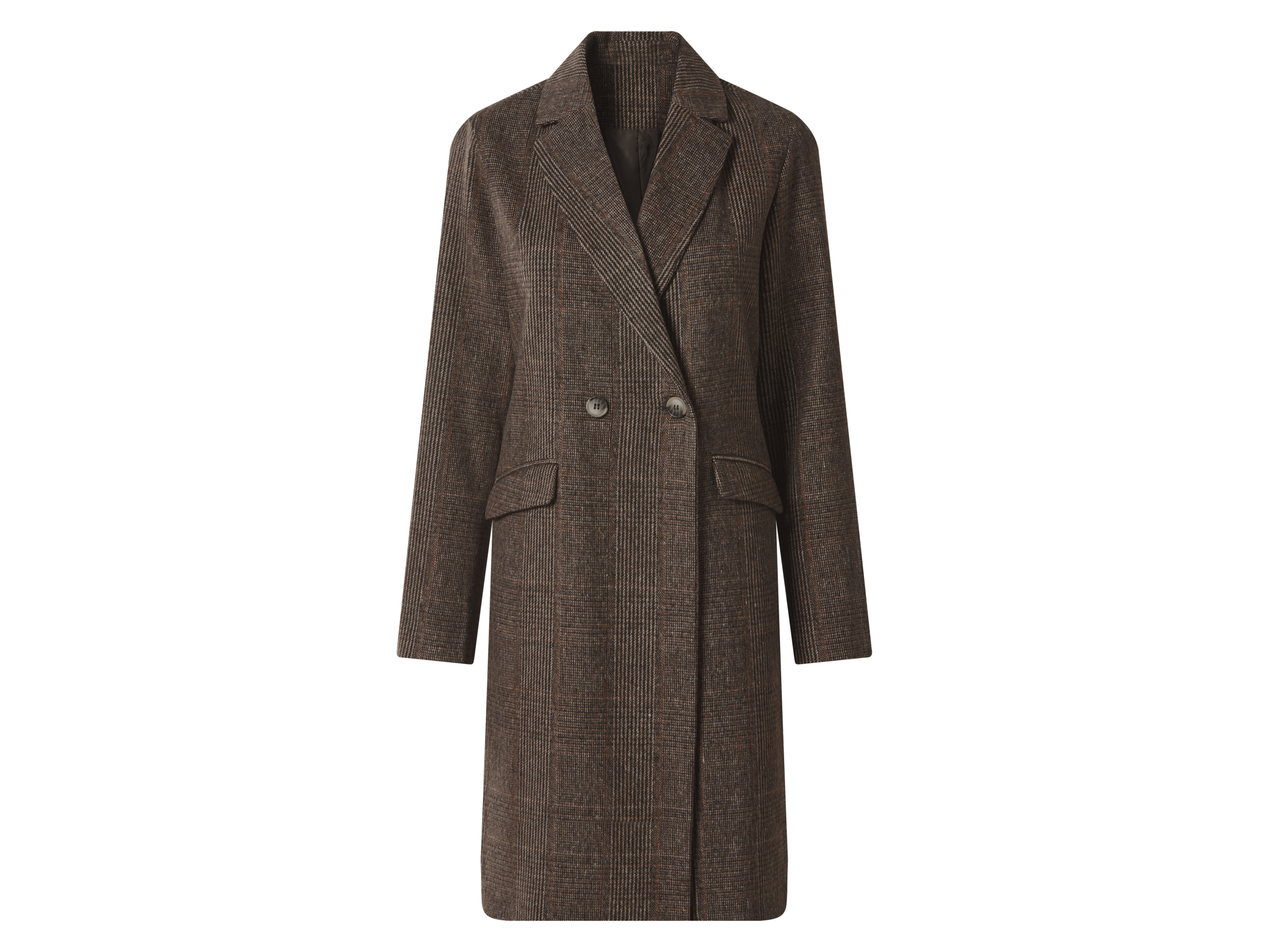 ESMARA® Damen Mantel (Karo, L(44/46))