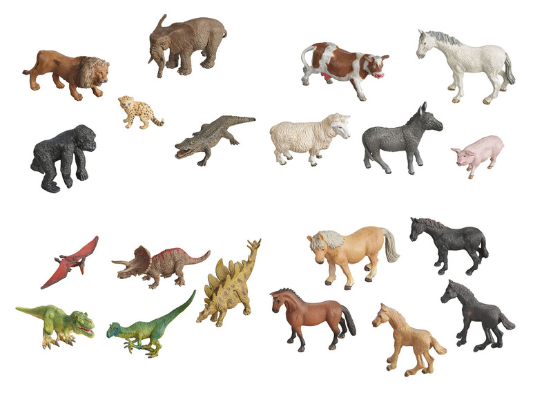 Gehe zu Vollbildansicht: Playtive Spielfiguren Wilde Tiere / Bauernhoftiere / Dinosaurier / Pferde - Bild 1