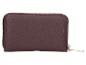 Dunkelrote Geldbörse mit Reißverschluss und 'MEXX'-Schriftzug am Zipper