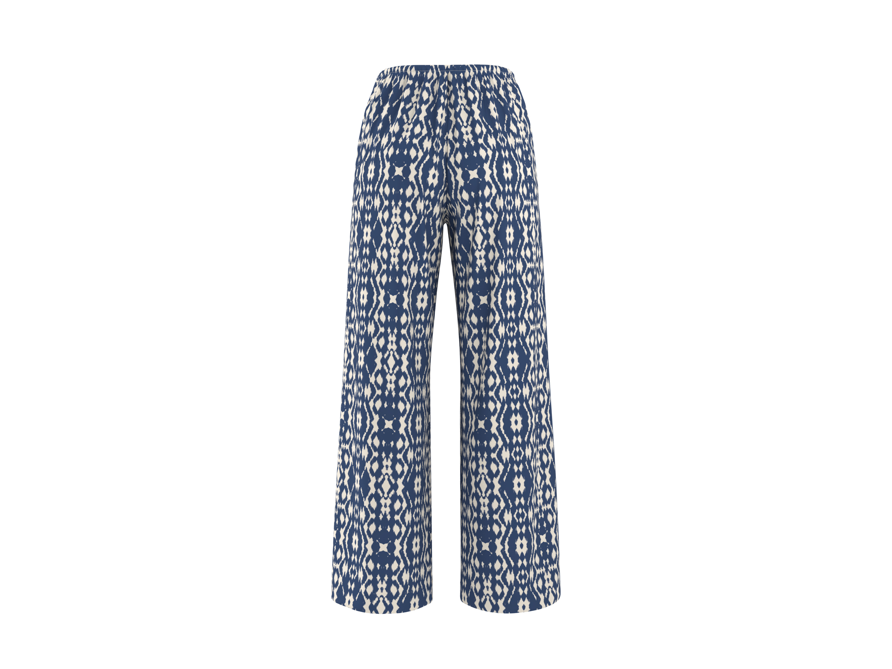 ESMARA® Damen Wide-Leg-Satinhose (Blau, S(36/38)) – Bild 2 von 3