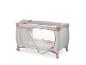 Hauck Sleep N Play Go Plus Reisebett in Grau mit rosa Akzenten