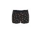 Schwarze Herren-Boxershorts mit Brezel-Print.