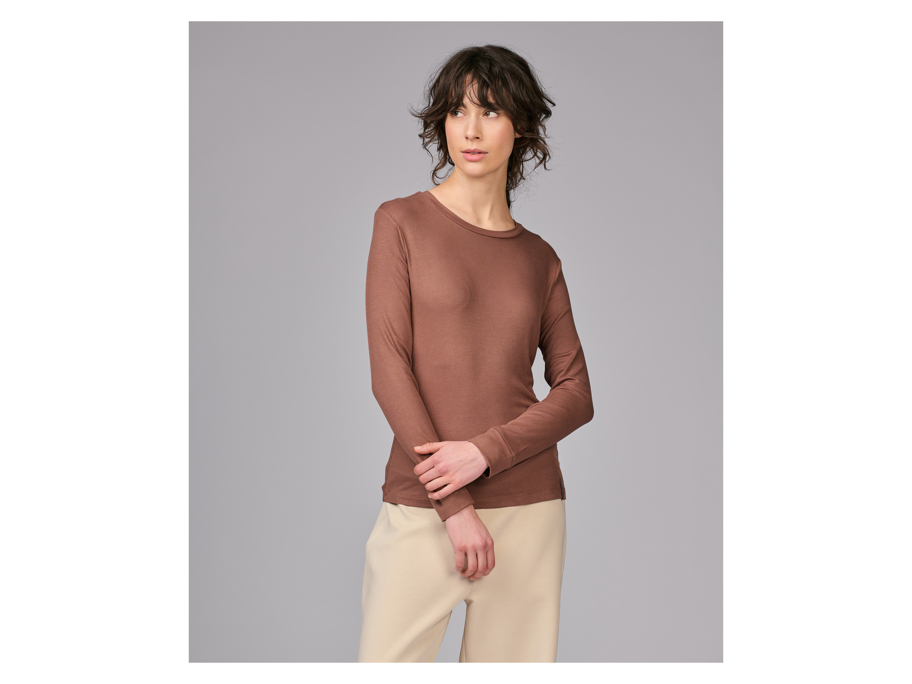 STRENESSE BLUE Damen Langarmshirt (Braun, L) – Bild 2 von 4