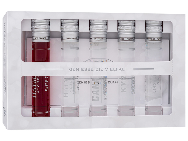 Gehe zu Vollbildansicht: Gin Tasting Box Premium Entdeckerpaket - 5 x 50 ml, 26-47% Vol - Bild 2