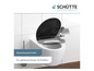 Ein schwarzer Toilettensitz mit Soft-Close Funktion von Schütte.
