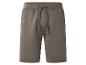 Braune Sweatshorts mit Kordelzug in der Taille.