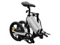 Ein weißes Sachs E-Bike mit schwarzem Sattel.