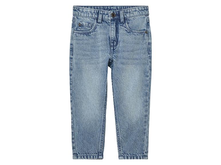 Kinderjeans, gerader Schnitt, hellblauer Denim.