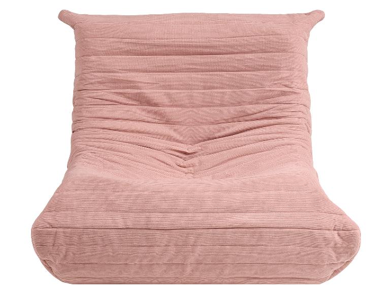 Rosa Bodenstuhl mit geripptem Design