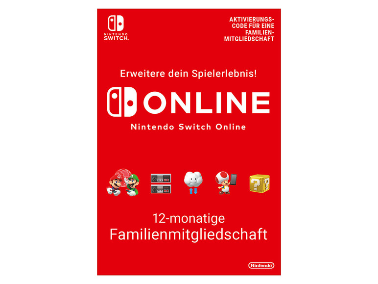 12-monatige Nintendo Familienmitgliedschaft