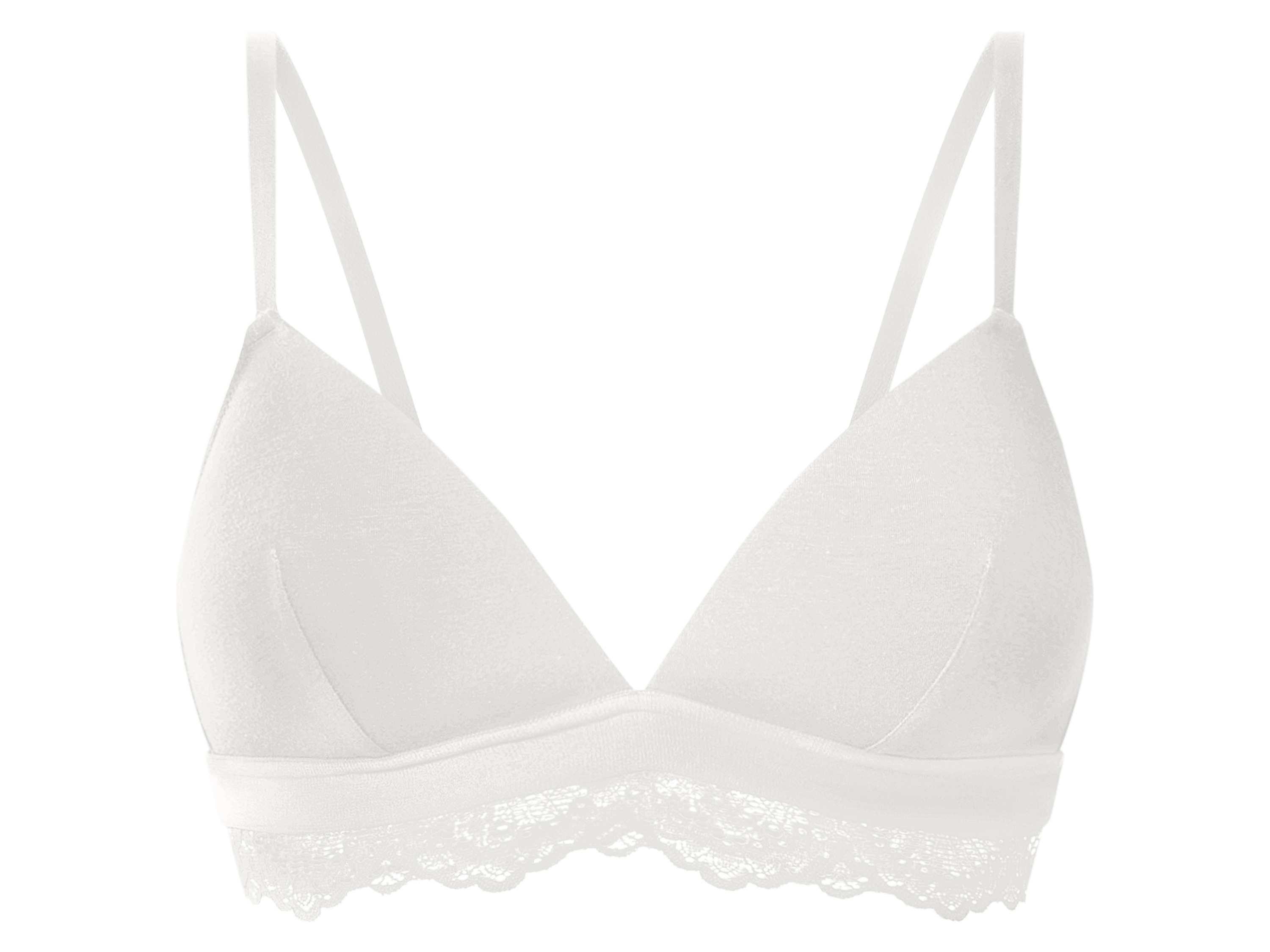 ESMARA® Damen Soft-BH mit Spitze (Creme, 85b)