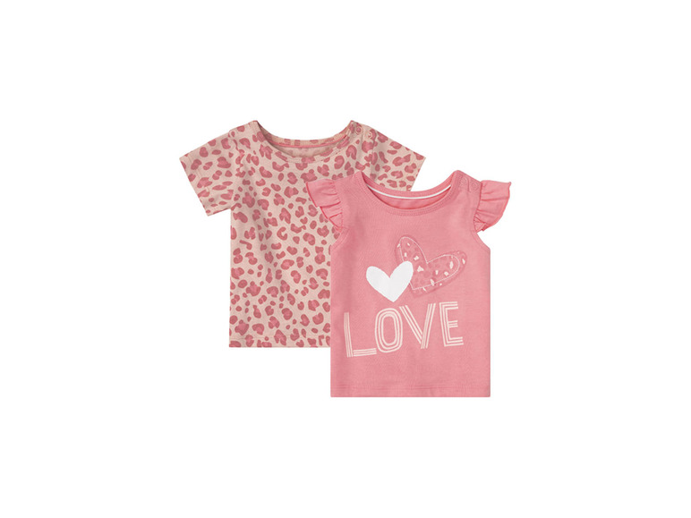 Gehe zu Vollbildansicht: lupilu Mädchen Baby T-Shirt, 2 Stück, mit Print - Bild 8