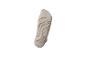 Beige Socke mit Zebramuster auf weißem Hintergrund