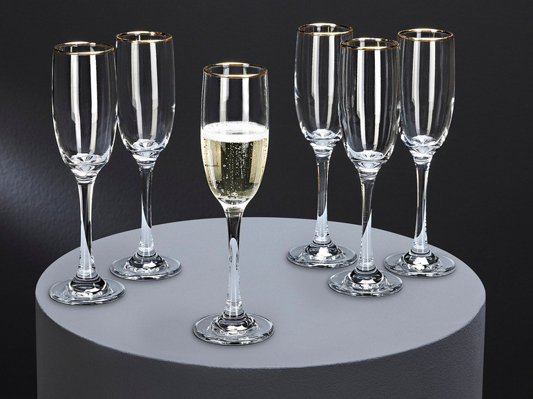 Gehe zu Vollbildansicht: ERNESTO® Glas Set, 6-teilig, mit Goldrand - Bild 5