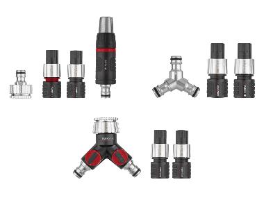 PARKSIDE PERFORMANCE® Basis-Sprühset / Y-Stück mit 3 Schlauchanschlüssen / 2-Wege-Ventil mit 2 Schlauchanschlüssen