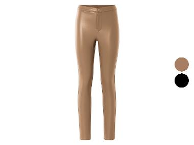 esmara® Damen Leder-Jeggings, Slim Fit, normale Leibhöhe