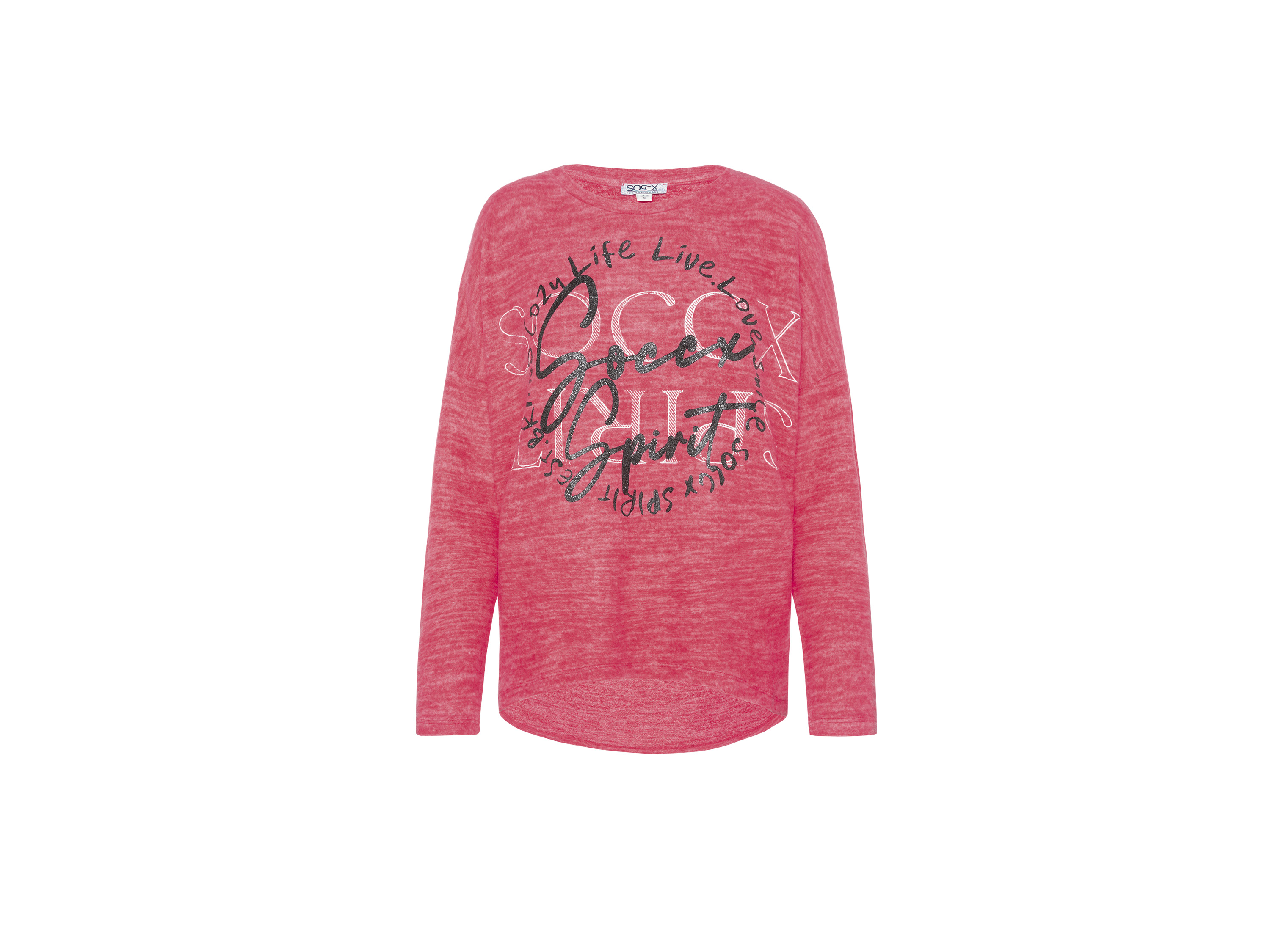 Soccx Damen Flauschpullover (Rot, M/L) | 04061519729826