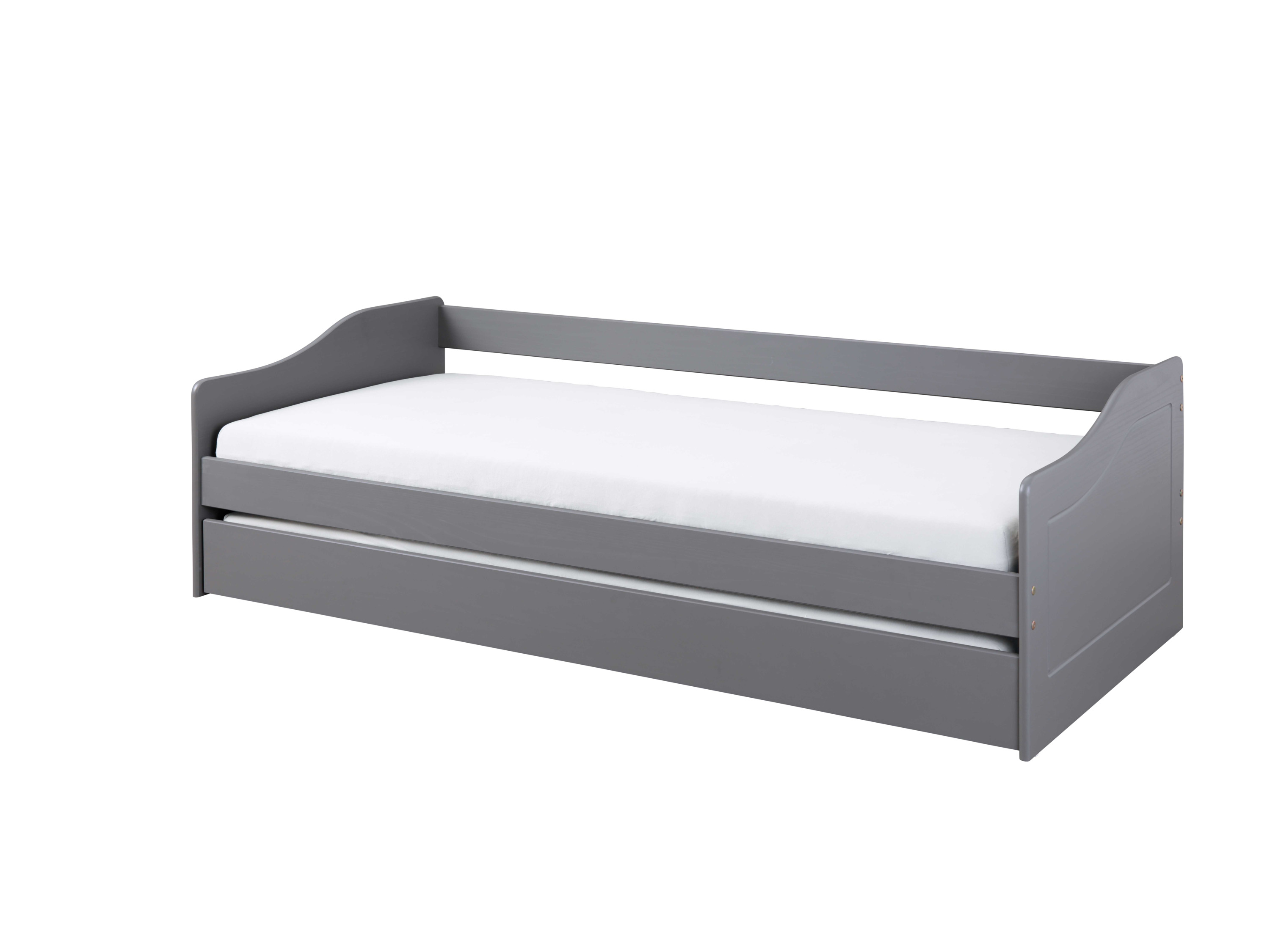 INTER LINK Kinderbett »Leonie«, mit Ausziehbett (Grau, 90 x 200 cm)