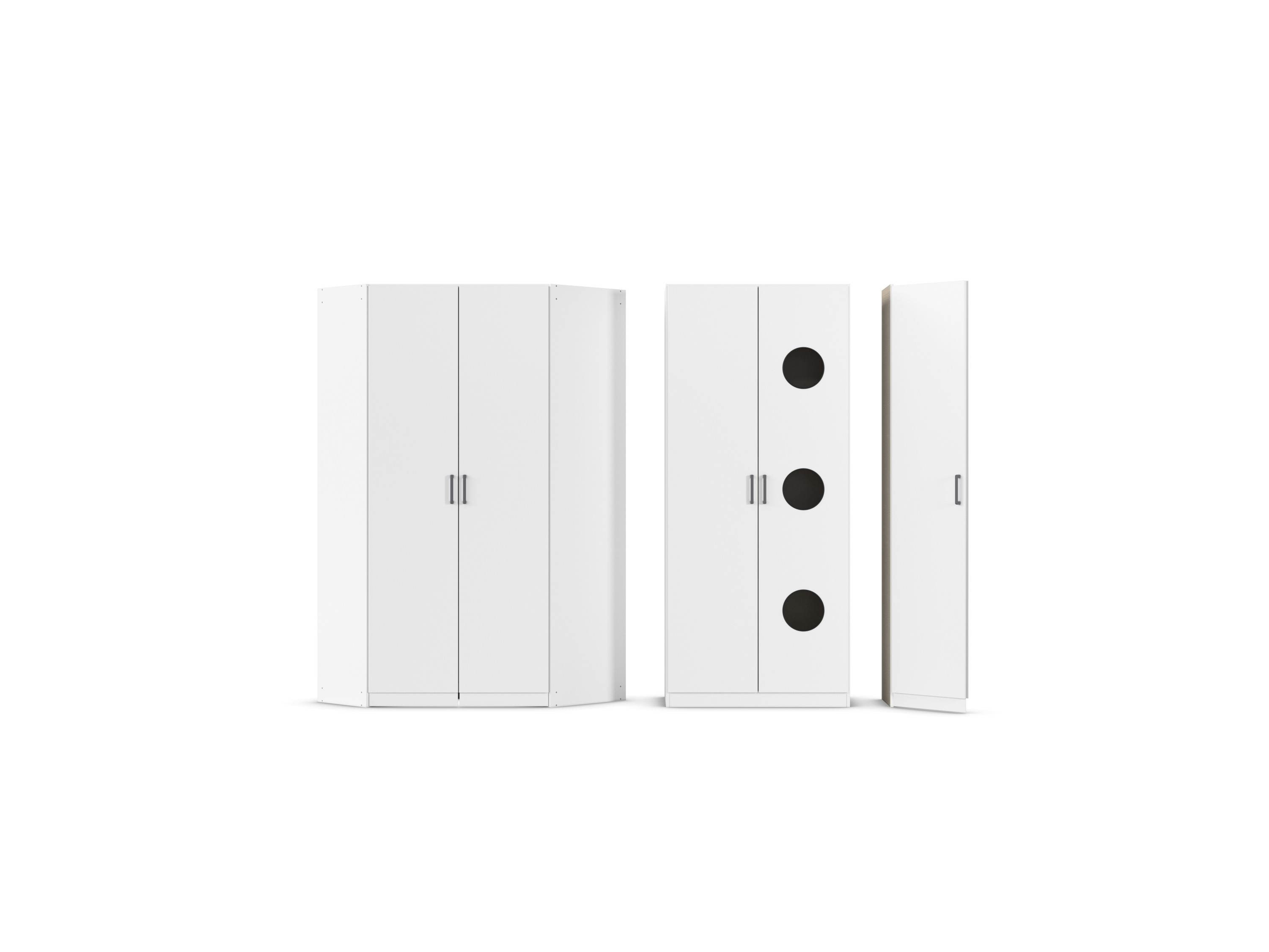 RAUCH BLUE Allrounder, Grundelement Wäscheschrank 2trg (+ Eckschrank + Ausgleichstüre, Alpinweiß)