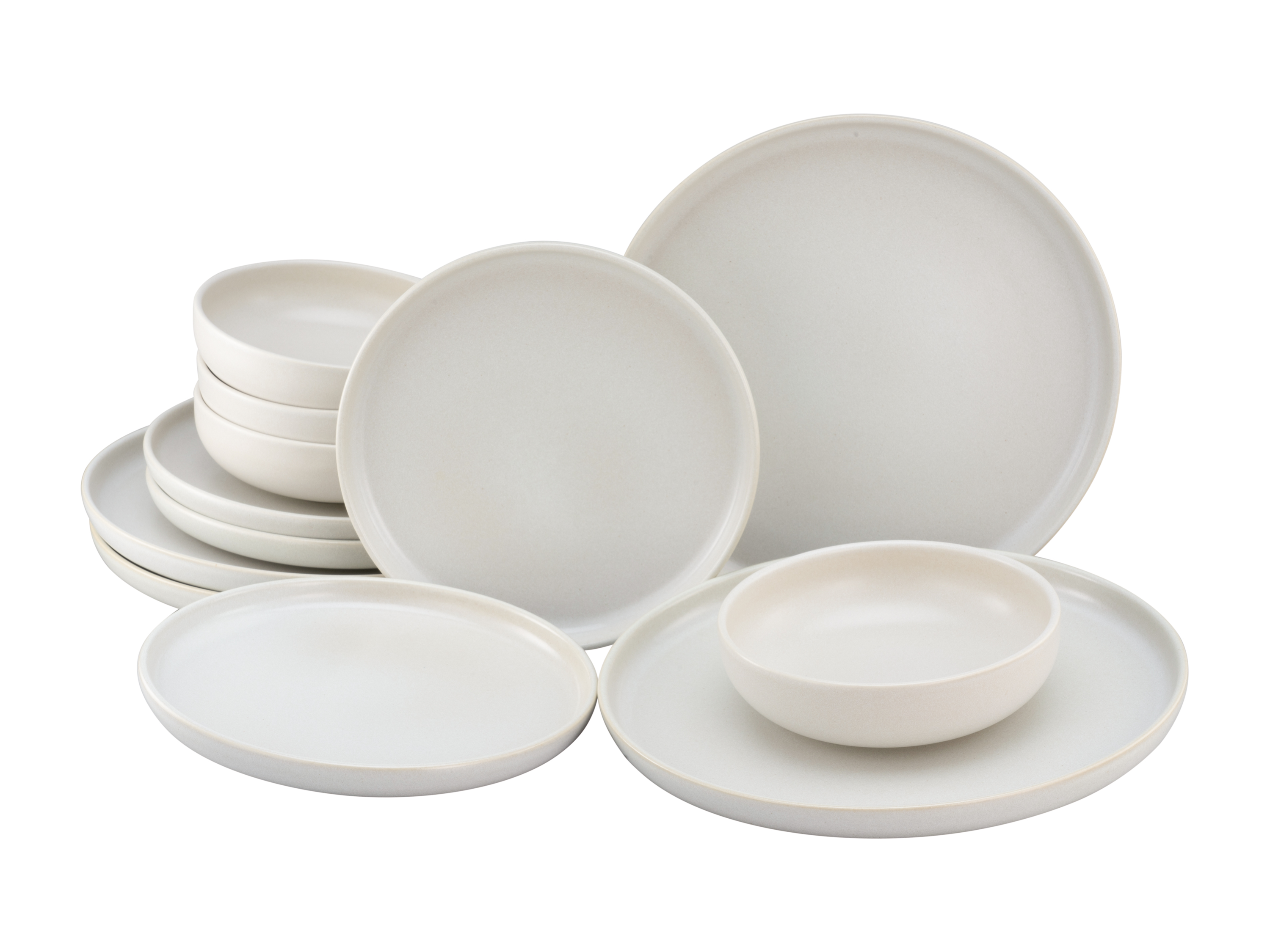 CREATABLE Geschirrset »Uno offwhite« (12-teiliges Teller Set)""