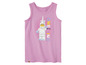 Ein rosafarbenes LEGO-Tanktop mit einem Einhorn-Motiv.