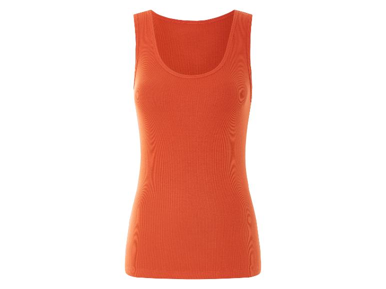 Orangenes geripptes Tanktop.