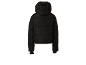 Schwarze Damen-Daunenjacke mit Kapuze, Rückansicht
