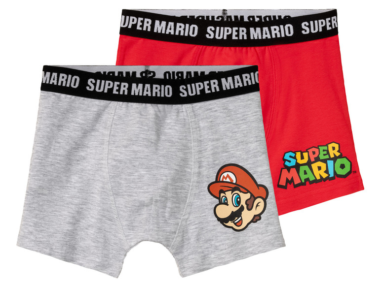 Gehe zu Vollbildansicht: Nintendo Super Mario Kinder Boxershorts, 2 Stück, mit hohem Baumwollanteil - Bild 1