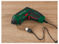 Ein grüner Parkside Schraubendreher mit USB-Kabel.