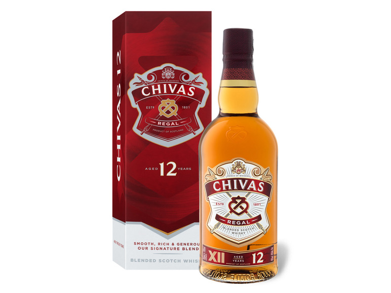 Gehe zu Vollbildansicht: Chivas Regal Blended Scotch Whisky 12 Jahre 40% Vol - Bild 1