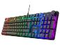 Gaming-Tastatur mit RGB-Hintergrundbeleuchtung und Lautstärkeregler.