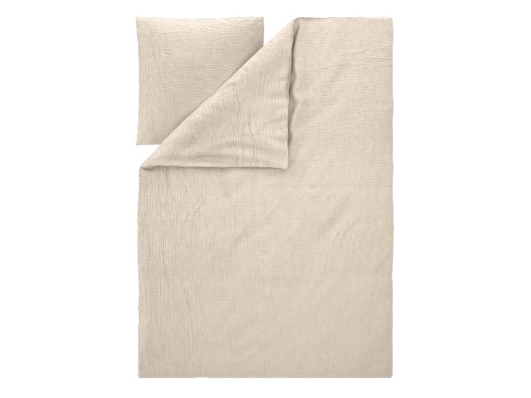 Beige Bettwäschegarnitur mit Kissenbezug und Bettbezug