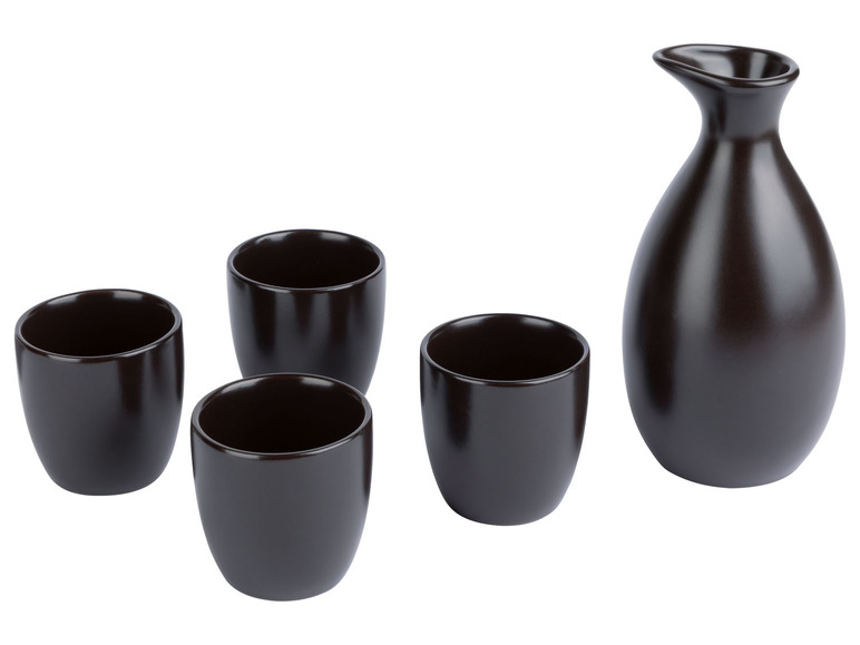 Gehe zu Vollbildansicht: ERNESTO® Sake-Set, 5-teilig, Steingut - Bild 3